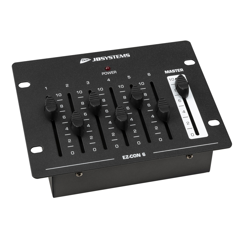 CONSOLE DMX EZ-CON 6  Petit contrôleur DMX 6 canaux très simple d’utilisation avec alimentation intégrée B05024