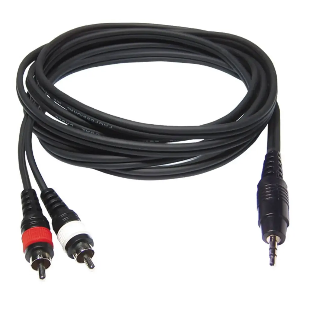CORDON CL-30/1,5 HILEC Cordon ligne 2x 4mm – 1x mini Jack 3,5 stéréo mâle / 2x RCA mâle – 1,5m  H8017
