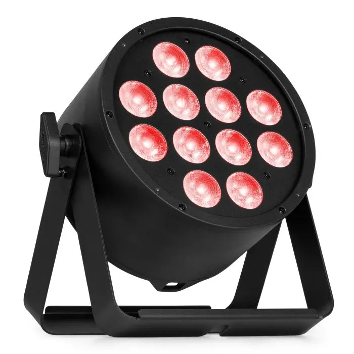 PAR LED BEAMZ 12 x 8 W 4-en-1 RGBW, alu, télécommande BAC330 150.820