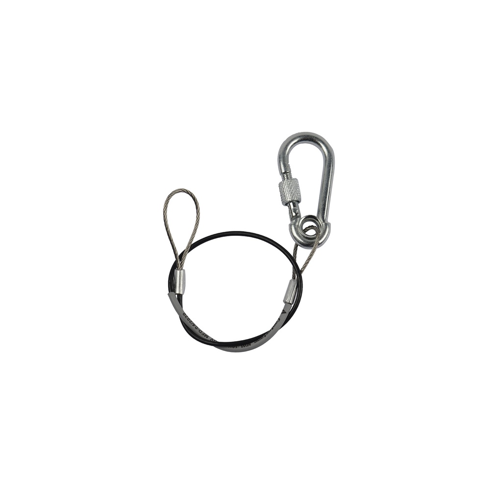 ELINGUE SECURITE SC10b Elingue acier gainée Ø1,5mm L30cm 1 attache rapide avec verrouillage CMU 10 kg – Noir - H11073