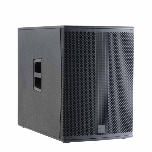 ENCEINTE AMPLIFIEE CAISSON DE BASSE Myos15ASub AUDIOPHONY Caisson de basses de 15″ de 1000 W RMS avec DSP intégré. Finition bois H11405