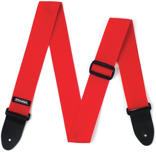 SANGLE Dunlop Poly Guitar Strap Red