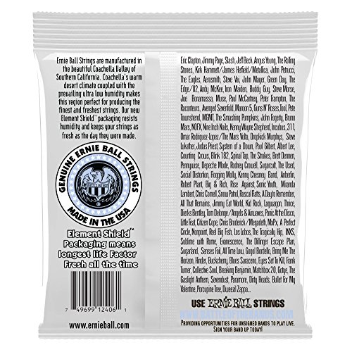CORDES ERNIE BALL - 2406 - Nylon noir-métal argenté - 533102 