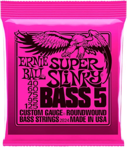 CORDES ERNIE BALL 2824 Super slinky 5 cordes 40-60-75-95-125 533156 