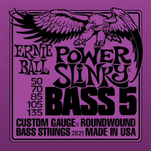 CORDES ERNIE BALL 2821 Power slinky 5 cordes 50-70-85-105-135 533155