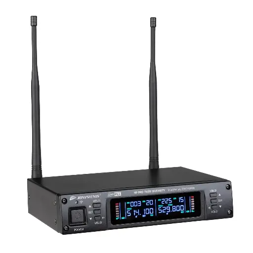 RECEPTEUR DOUBLE HF HF-PRO TWIN DIVERSITY  JB Systems Double récepteur de microphone sans fil « TRUE DIVERSITY » à combiner avec HF-PRO MIC et/ou HF-PRO BPACK  B08319