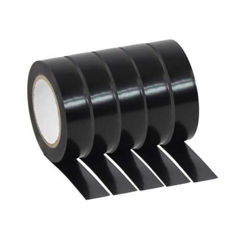 ADHESIF BARNIER Plugger PVC Tape Black Pack 10 Mètres