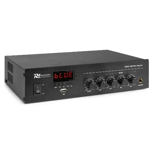 AMPLIFICATEUR 100V PDM45 Power Dynamics PDM45 - Amplificateur 100V 45W RMS, Bluetooth, MP3, USB, AUX, avec Télécommande