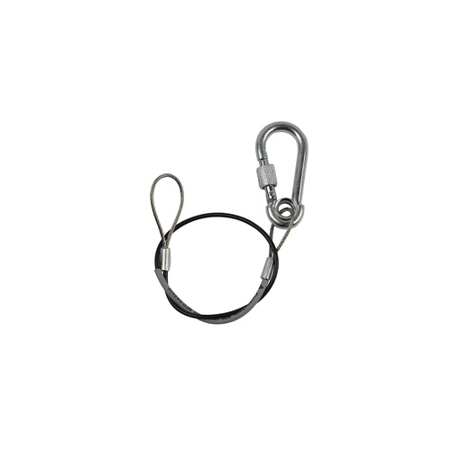 ELINGUE SECURITE SC10b Elingue acier gainée Ø1,5mm L30cm 1 attache rapide avec verrouillage CMU 10 kg – Noir - H11073