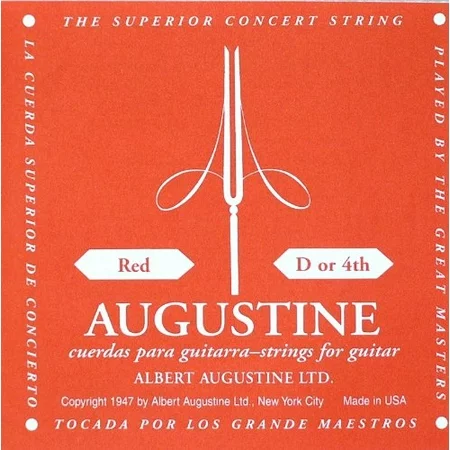 CORDE Augustine Classical Guitar String Red 4th Single String AURE4 Multi-Colored RED D Ré