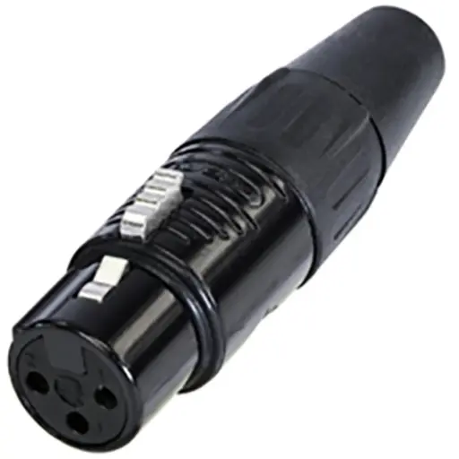 FICHE XLR 3 broches Femelle pièce NOIRE - H7932