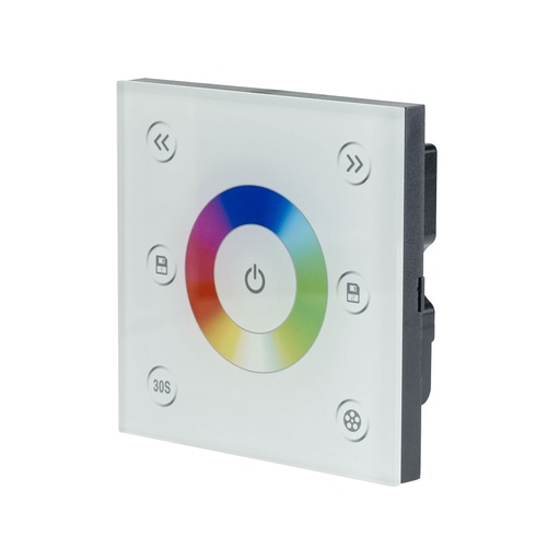 COMMANDE MURALE PILOTdrive-3 MKII Contrôleur de rubans tricolores 3 x 4 A – 12~24 V – 12 A max.