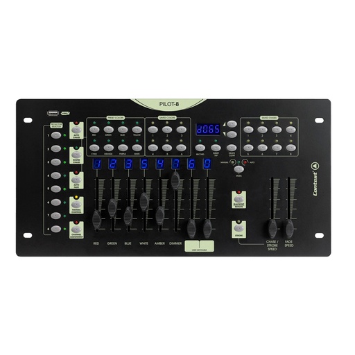 CONSOLE DMX PILOT-8 8 x 8 channel programmable controller